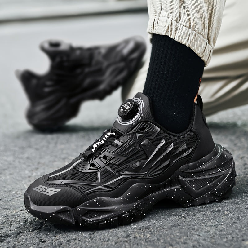 fachgo | Men'S Breathable Running Shoes - Lightweight Sneakers with Cushioned TPU Sole, Lace-Up Closure, Non-Slip Rubber Outsole - All-Season Gym, Jogging, Gym Footwear, Striped Design, Comfortable Fit, Fitness Enthusiasts