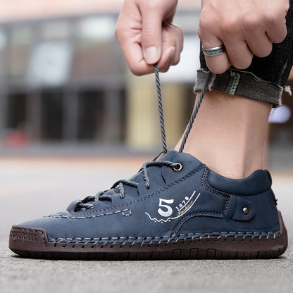 fachgo | Men's Handmade Stitching Casual Shoes Flats Outdoor Walking Sneakers