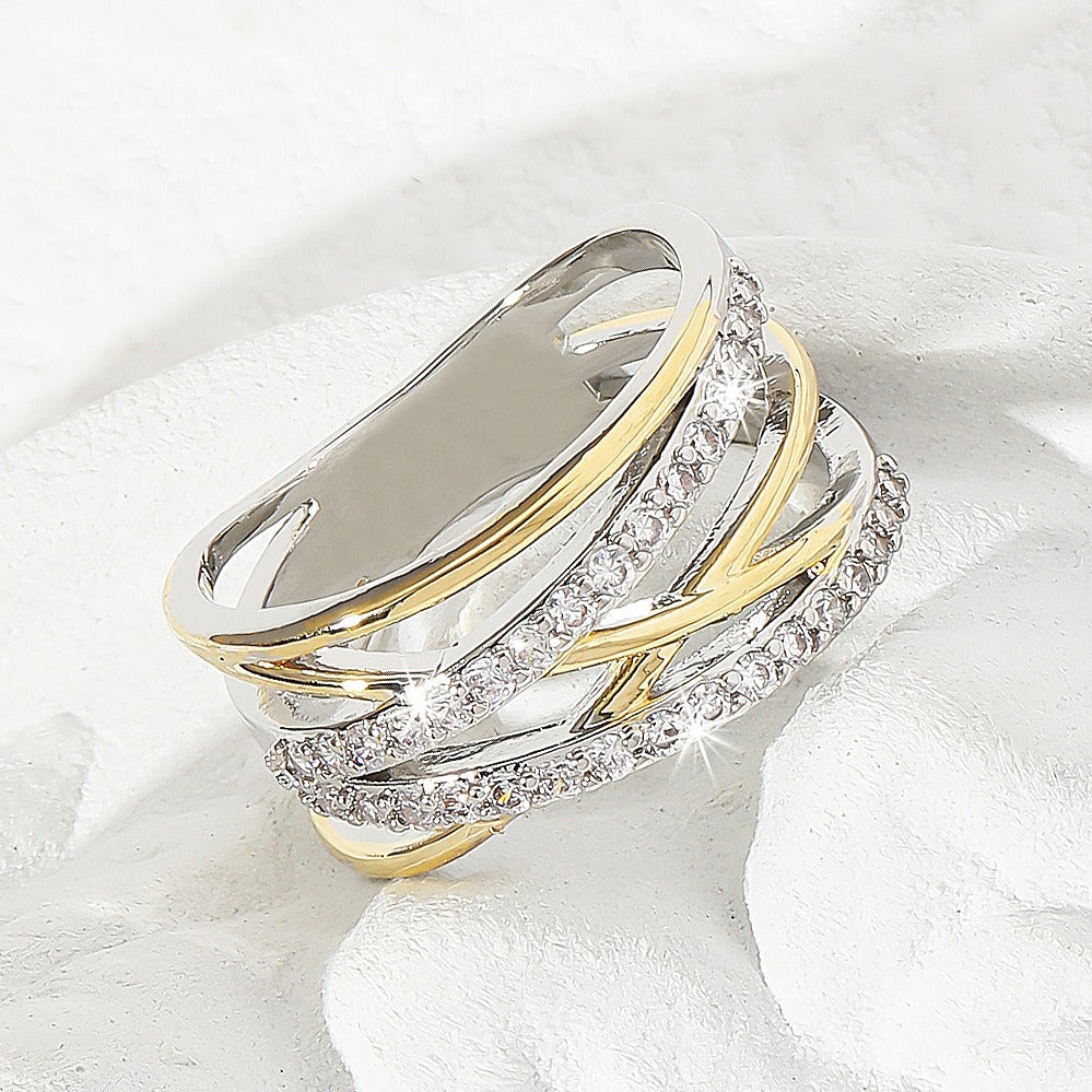 fachgo | 18K Gold Plated Infinity Eternity Ring