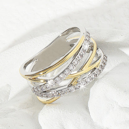 fachgo | 18K Gold Plated Infinity Eternity Ring