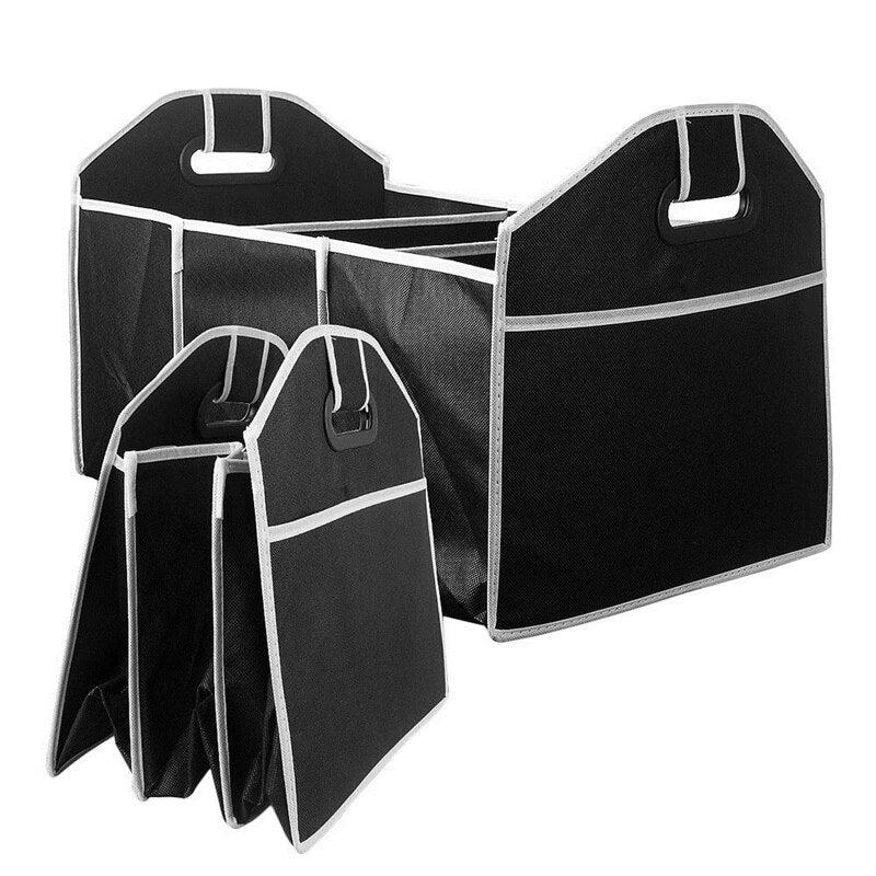 fachgo | Car Trunk Cargo Storage Bag, Foldable Black Storage Box For Car And Trunk