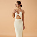 Beach dress women's solid color sexy dress
