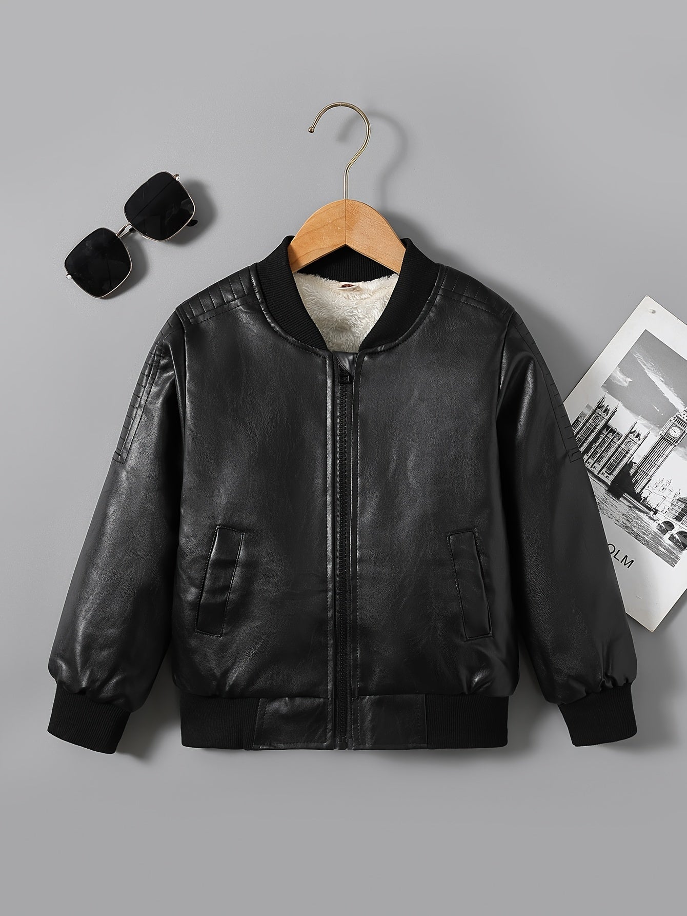fachgo | 2025 Autumn Winter New Boys' -Lined Zip-Up Jacket