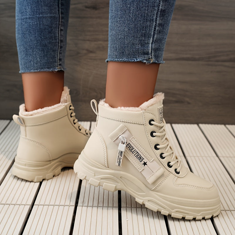 fachgo | Women’s Fleece-Lined Winter Ankle Boots