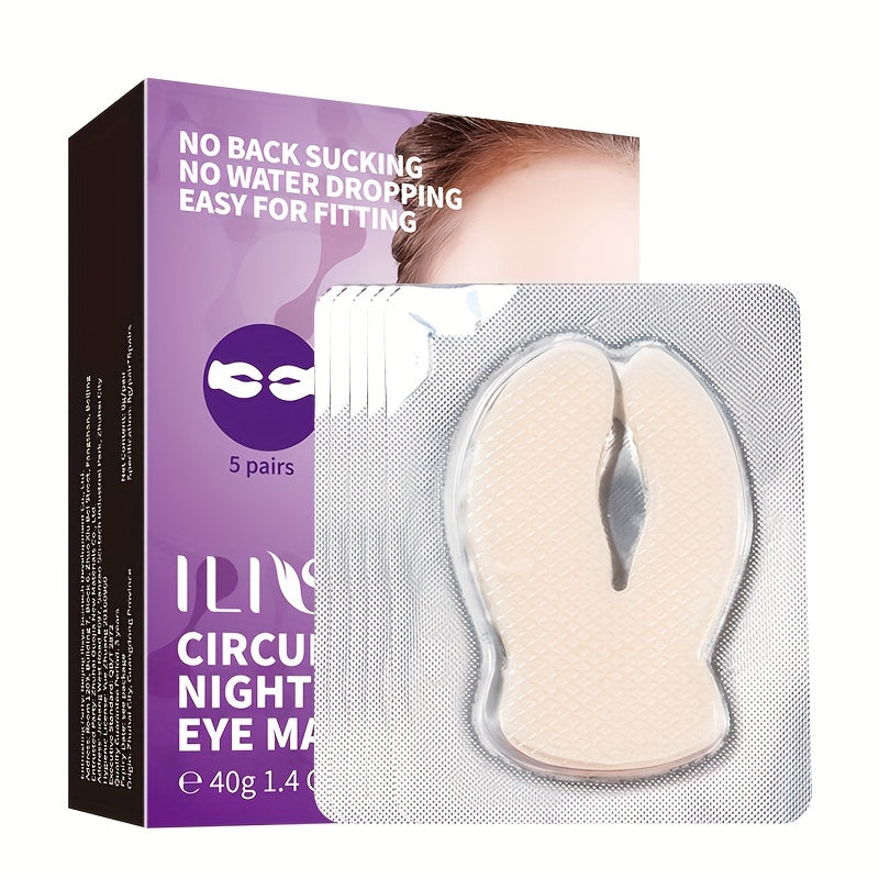fachgo | ILISYA C Circulating Eye Mask - 5 Pairs, Moisturizing and Firm, Suitable for a Variety of Skin Types, Containing Niacinamide and Hyaluronic Acid, Moisturizing Eye Skin, Eye Care, Make Skin Smooth and Tender