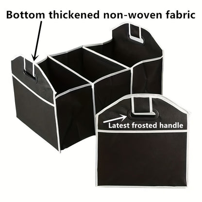 fachgo | Car Trunk Cargo Storage Bag, Foldable Black Storage Box For Car And Trunk