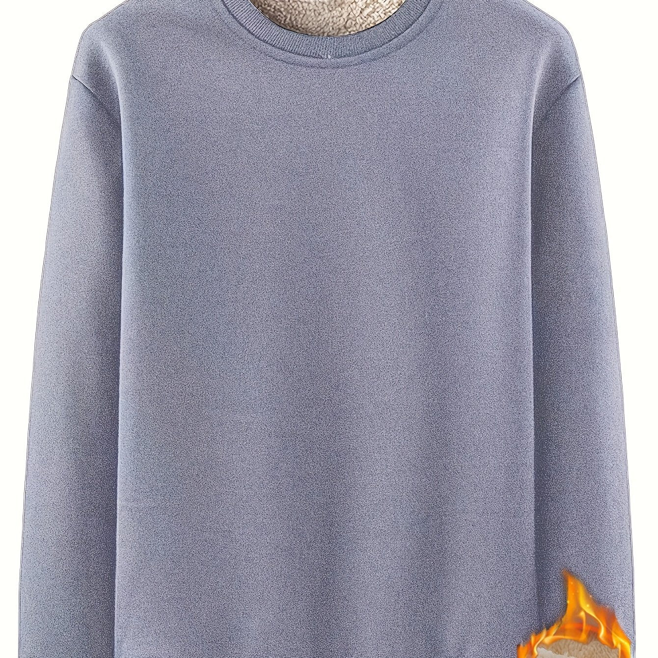 fachgo | New Men's Casual Fashionable Solid Color Crew Neck Sweatshirts For Autumn And Winter
