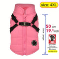 Dog Winter Vest with Harness Warm Padded Jacket Coat