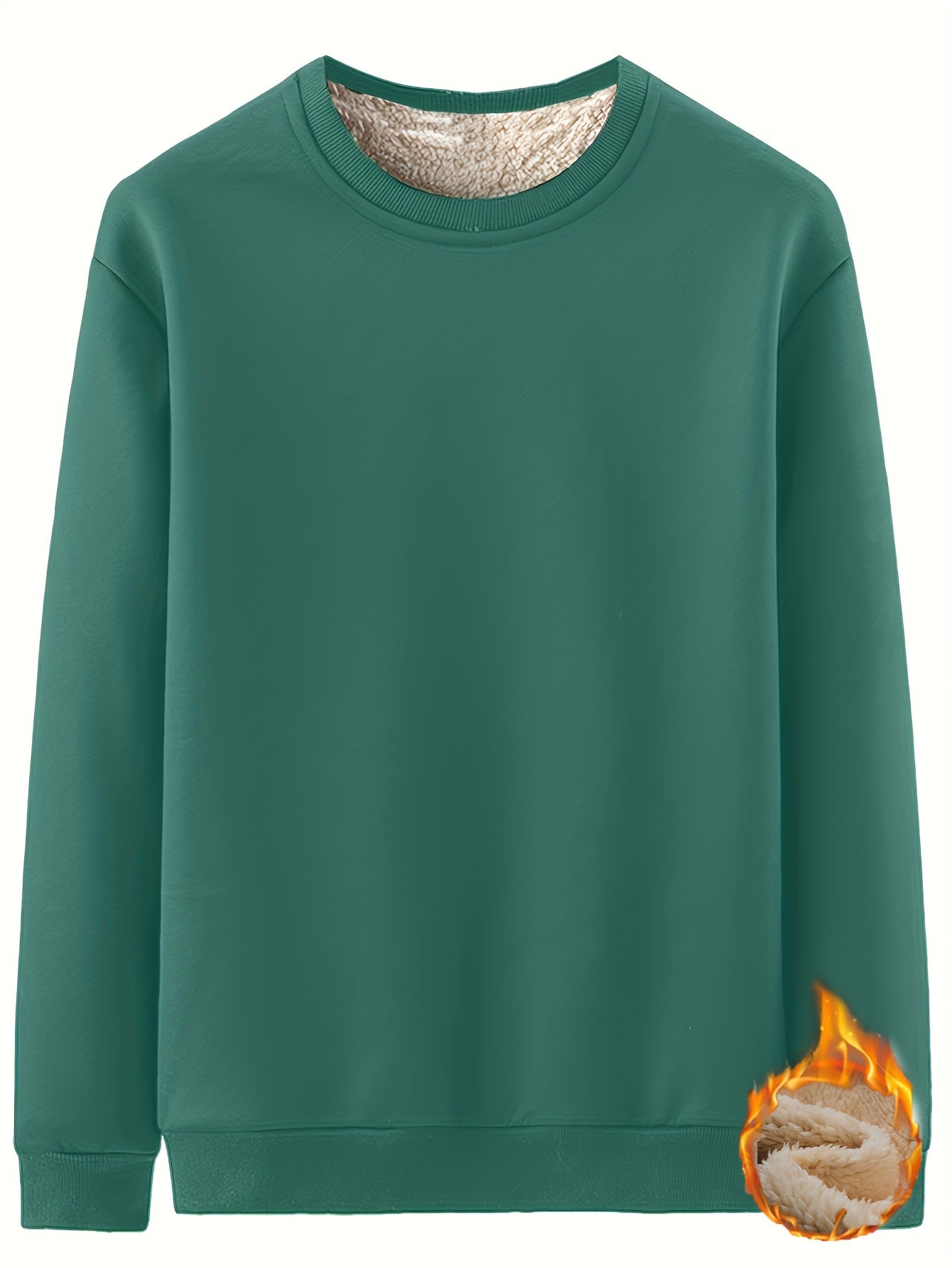 fachgo | New Men's Casual Fashionable Solid Color Crew Neck Sweatshirts For Autumn And Winter