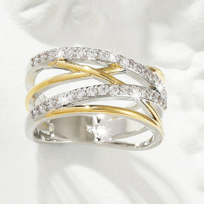 fachgo | 18K Gold Plated Infinity Eternity Ring