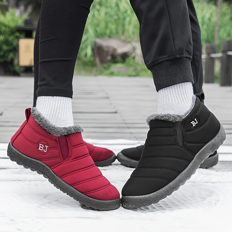 fachgo | Women Winter Boots Slip On Winter Shoes For Women Ankle Boots Female Snow Boots