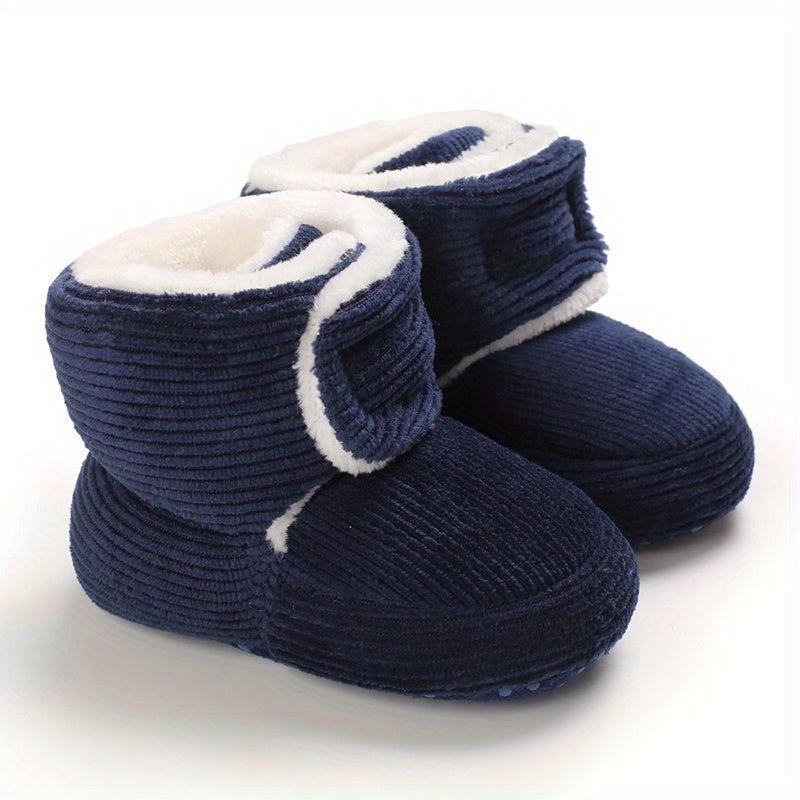 fachgo | Toddler Baby Girls Booties Plus High Top Slippers Indoor Shoes Crib Shoes First Walker Shoes For Winter