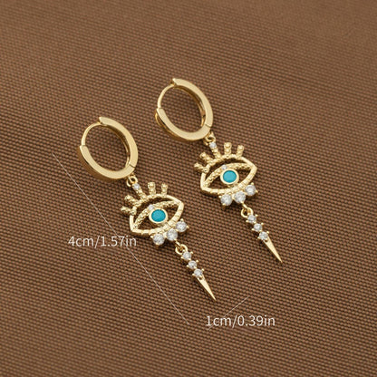 fachgo | A Pair of Zirconium-encrusted Evil Eye Pendants