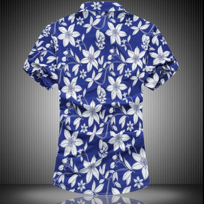 fachgo | Mens Short Sleeve Floral Shirt