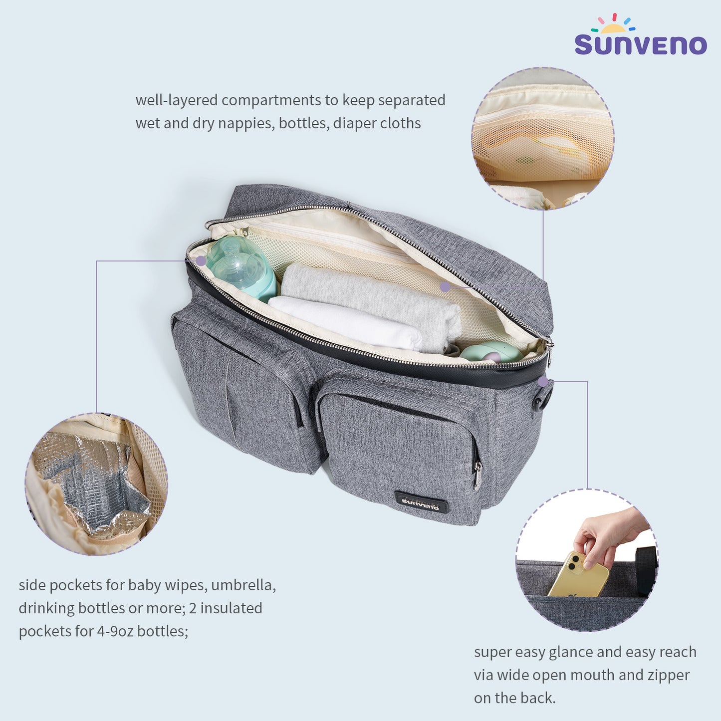fachgo | Stroller Organizer Caddy Bag