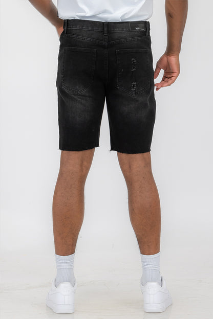fachgo | Mens Distressed Denim Shorts