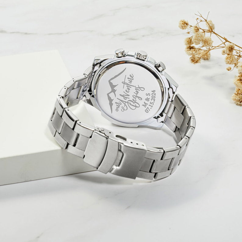 fachgo | Personalized Mens Watch, Boyfriend Gift, Anniversary Gift