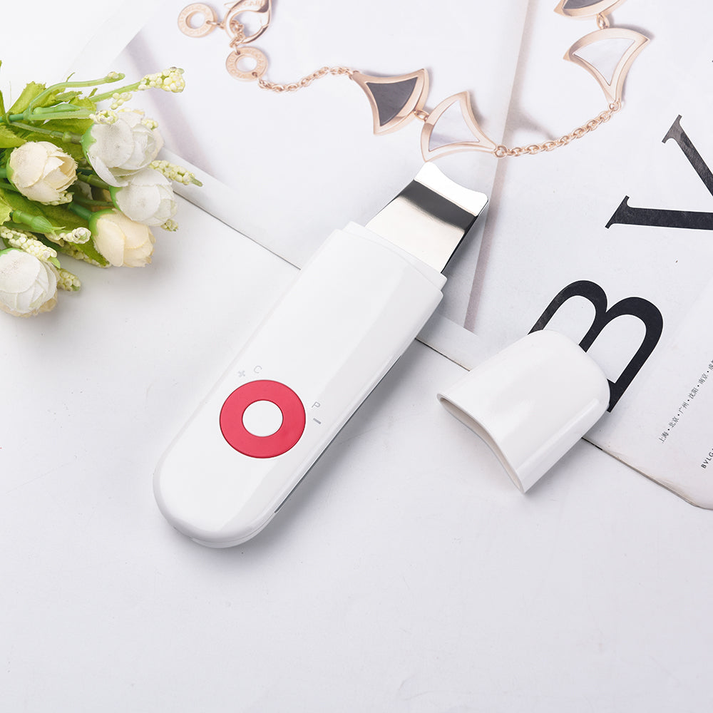 fachgo | Ultrasonic Skin Scrubber Deep Cleaning EU Red