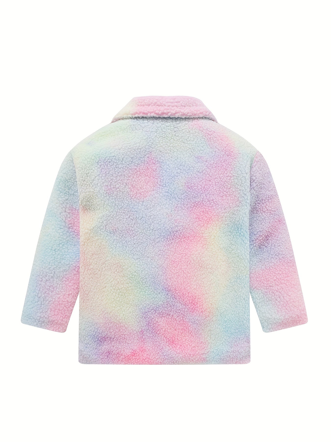 fachgo | [Lamb Fur Jacket] Girls' Lamb Fur Jacket | JOMAKE Korean-Style Lapel Collar, Two-Tone, Warm Windbreaker with Pockets, Lining, Button Closure, Long Sleeves for Winter