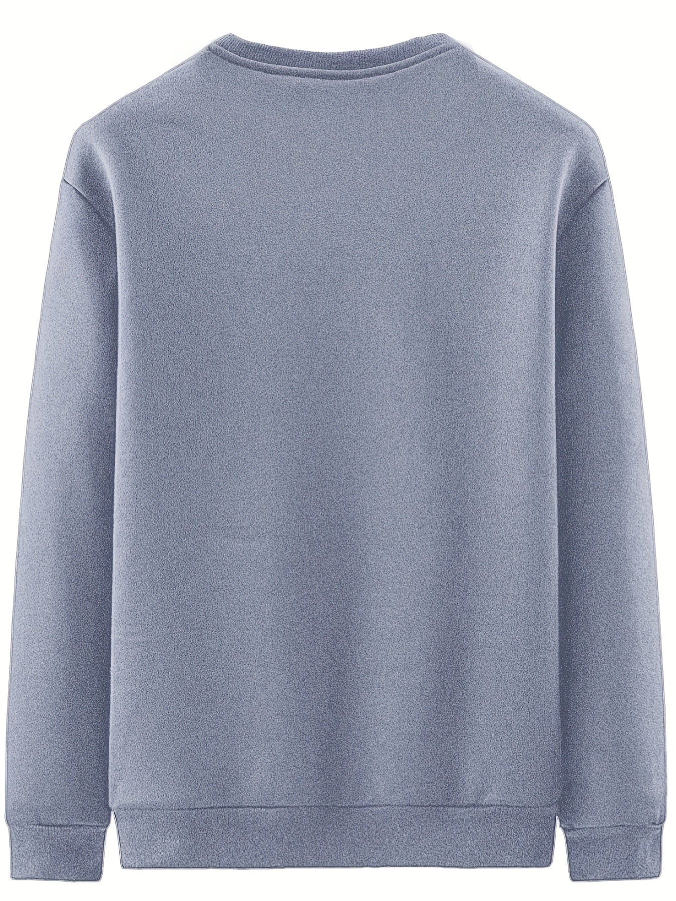 fachgo | New Men's Casual Fashionable Solid Color Crew Neck Sweatshirts For Autumn And Winter