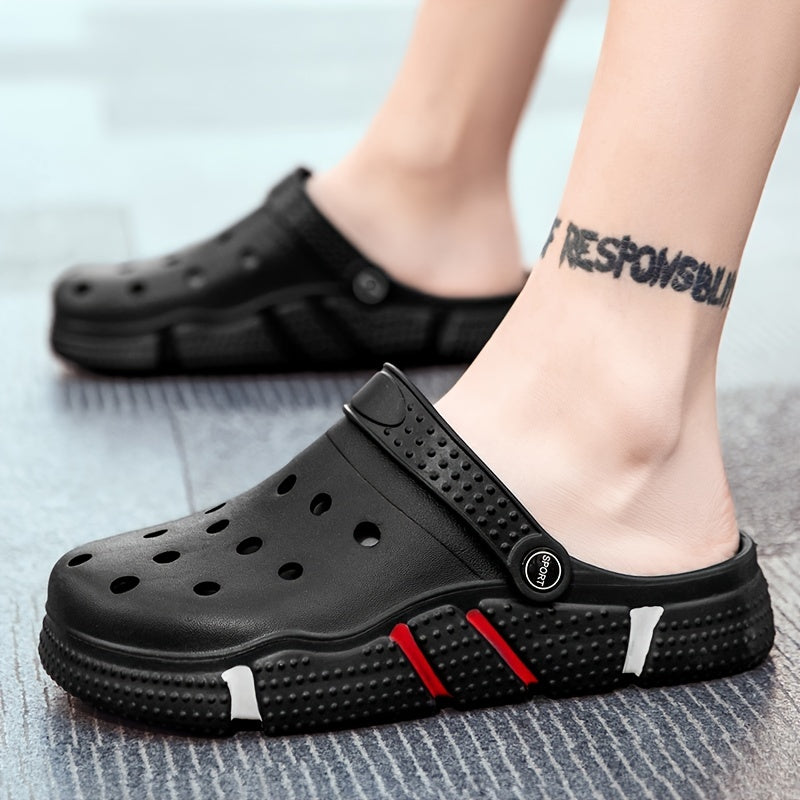 fachgo | Unisex Clogs, Garden Shoes, Lightweight Non Slip Slides Slippers, Casual Hollow Out Beach Sandals, adult's footwear