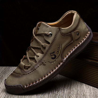 fachgo | Men's Handmade Stitching Casual Shoes Flats Outdoor Walking Sneakers