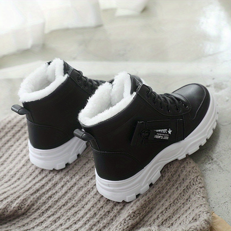 fachgo | Women’s Fleece-Lined Winter Ankle Boots