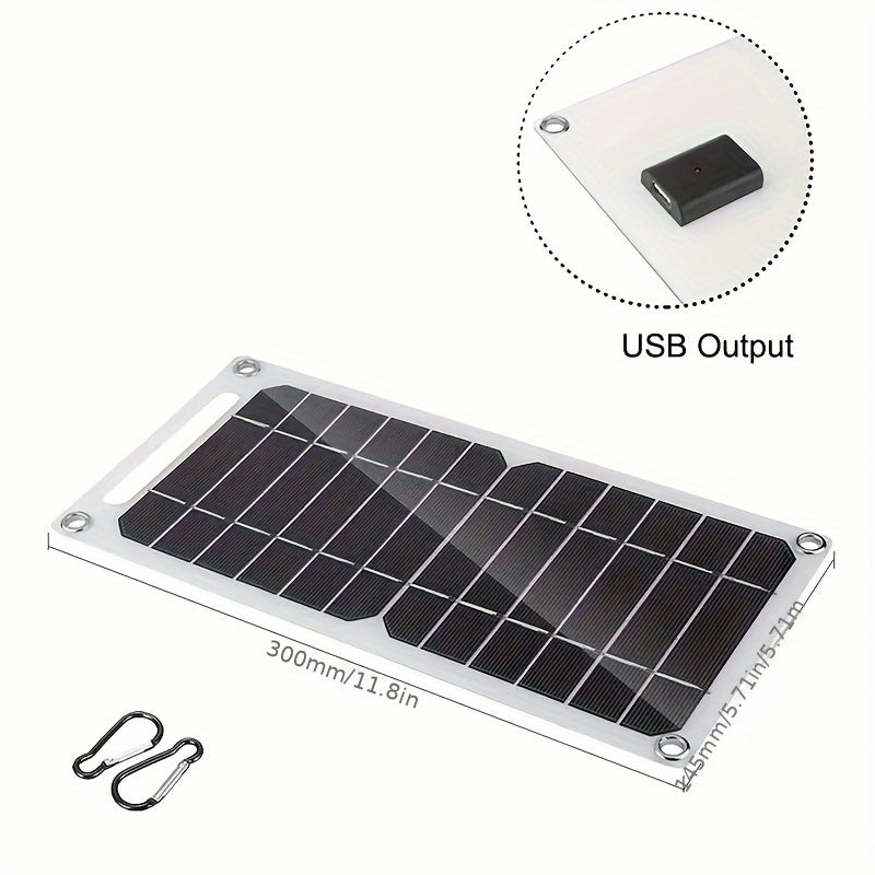 fachgo | Solar Charging Panel - Portable USB Power Bank for Exterior Travel & Camping, Ideal for Phones, Flashlights, Fans Solar Phone Charger Solar Battery Charger