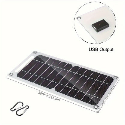 fachgo | Solar Charging Panel - Portable USB Power Bank for Exterior Travel & Camping, Ideal for Phones, Flashlights, Fans Solar Phone Charger Solar Battery Charger