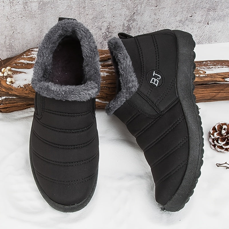 fachgo | Women Winter Boots Slip On Winter Shoes For Women Ankle Boots Female Snow Boots