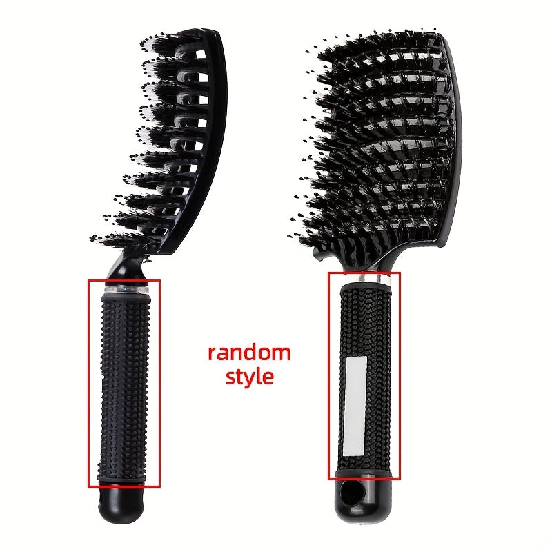 fachgo | WanMei 1pc Professional Curved Vented Hair Scalp Massage Brush for Women, ABS Handle, Nylon Bristles, Ideal for Wet Curly Hair Detangling, Styling, Long Hair, Christmas Gift for Friends/Relatives