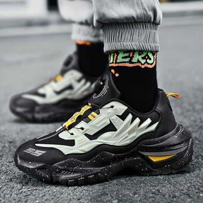 fachgo | Men'S Breathable Running Shoes - Lightweight Sneakers with Cushioned TPU Sole, Lace-Up Closure, Non-Slip Rubber Outsole - All-Season Gym, Jogging, Gym Footwear, Striped Design, Comfortable Fit, Fitness Enthusiasts