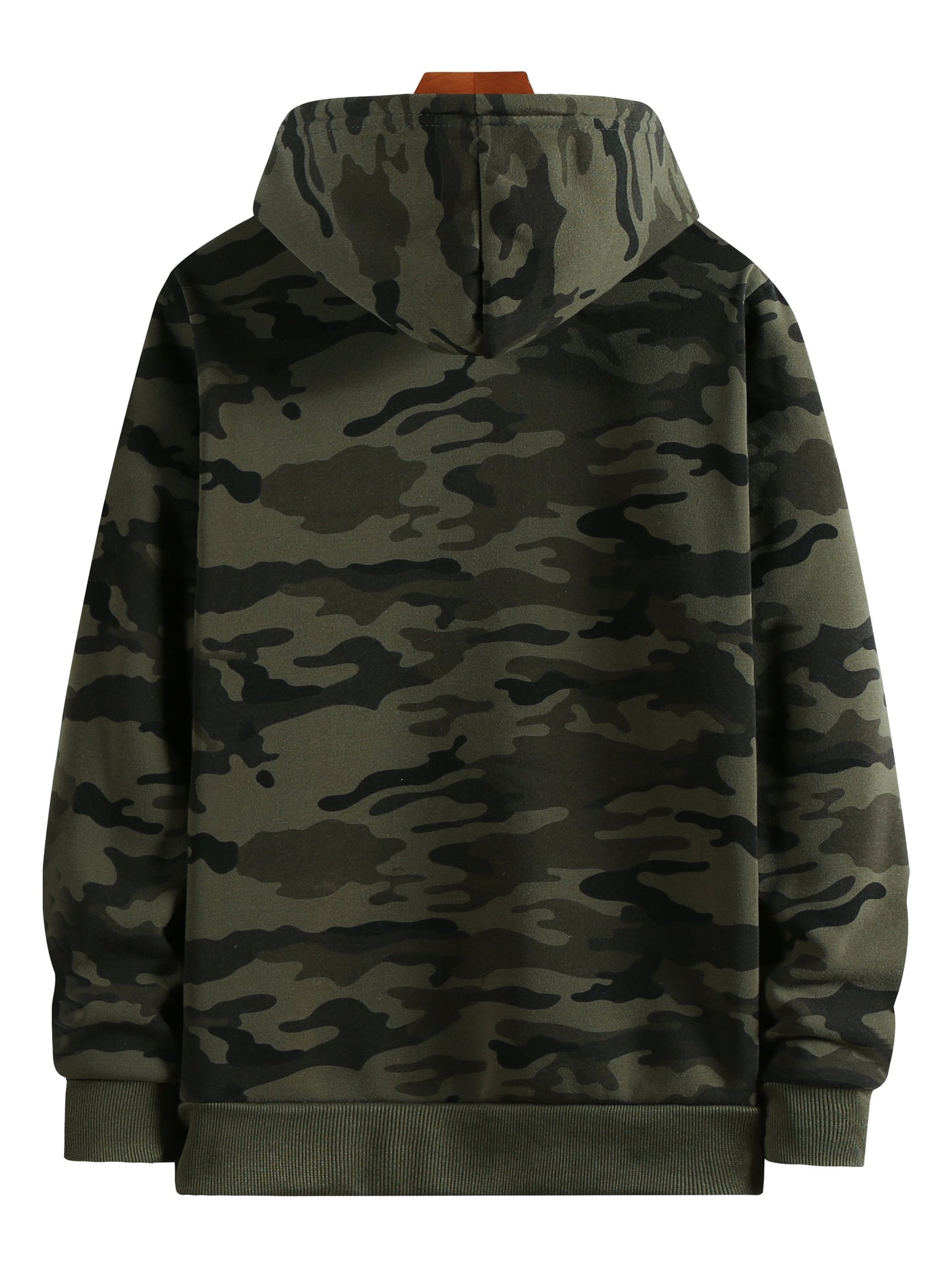 fachgo | [Camouflage Sweatshirt] Autumn Winter Hooded Men's Camouflage Loose Pullover Fleece Sweatshirt | Fleece, Hooded