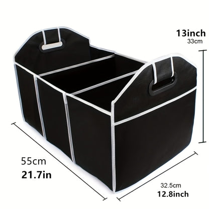 fachgo | Car Trunk Cargo Storage Bag, Foldable Black Storage Box For Car And Trunk
