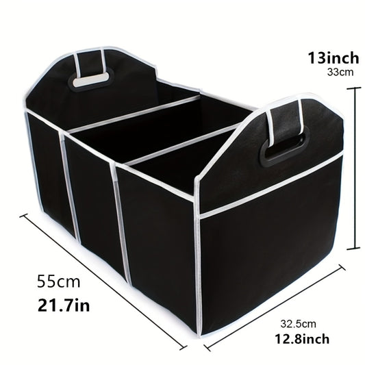 fachgo | Car Trunk Cargo Storage Bag, Foldable Black Storage Box For Car And Trunk