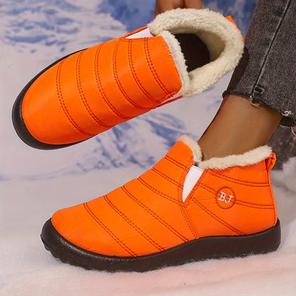 fachgo | Women Winter Boots Slip On Winter Shoes For Women Ankle Boots Female Snow Boots