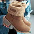 Women Faux Fur Lined Ankle Fashion Boots Warm Winter Shoes