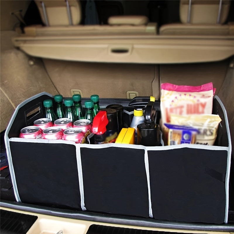 fachgo | Car Trunk Cargo Storage Bag, Foldable Black Storage Box For Car And Trunk