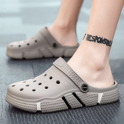 fachgo | Unisex Clogs, Garden Shoes, Lightweight Non Slip Slides Slippers, Casual Hollow Out Beach Sandals, adult's footwear