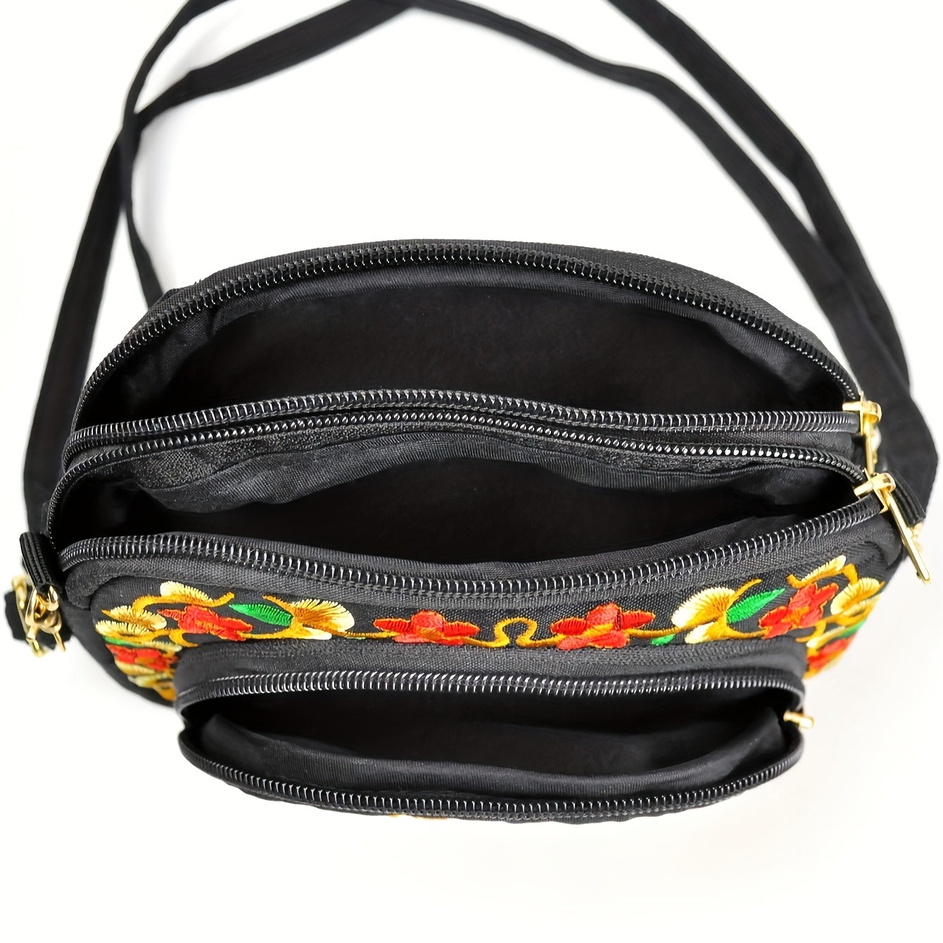 fachgo | Floral Embroidered Crossbody Bag for Women