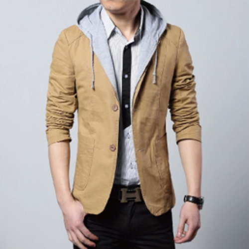fachgo | Mens Street Style Hooded Blazer