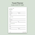 Travel Planner – 8-Page Printable PDF