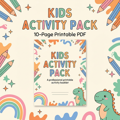 Kids Activity Pack – 10-Page Printable PDF