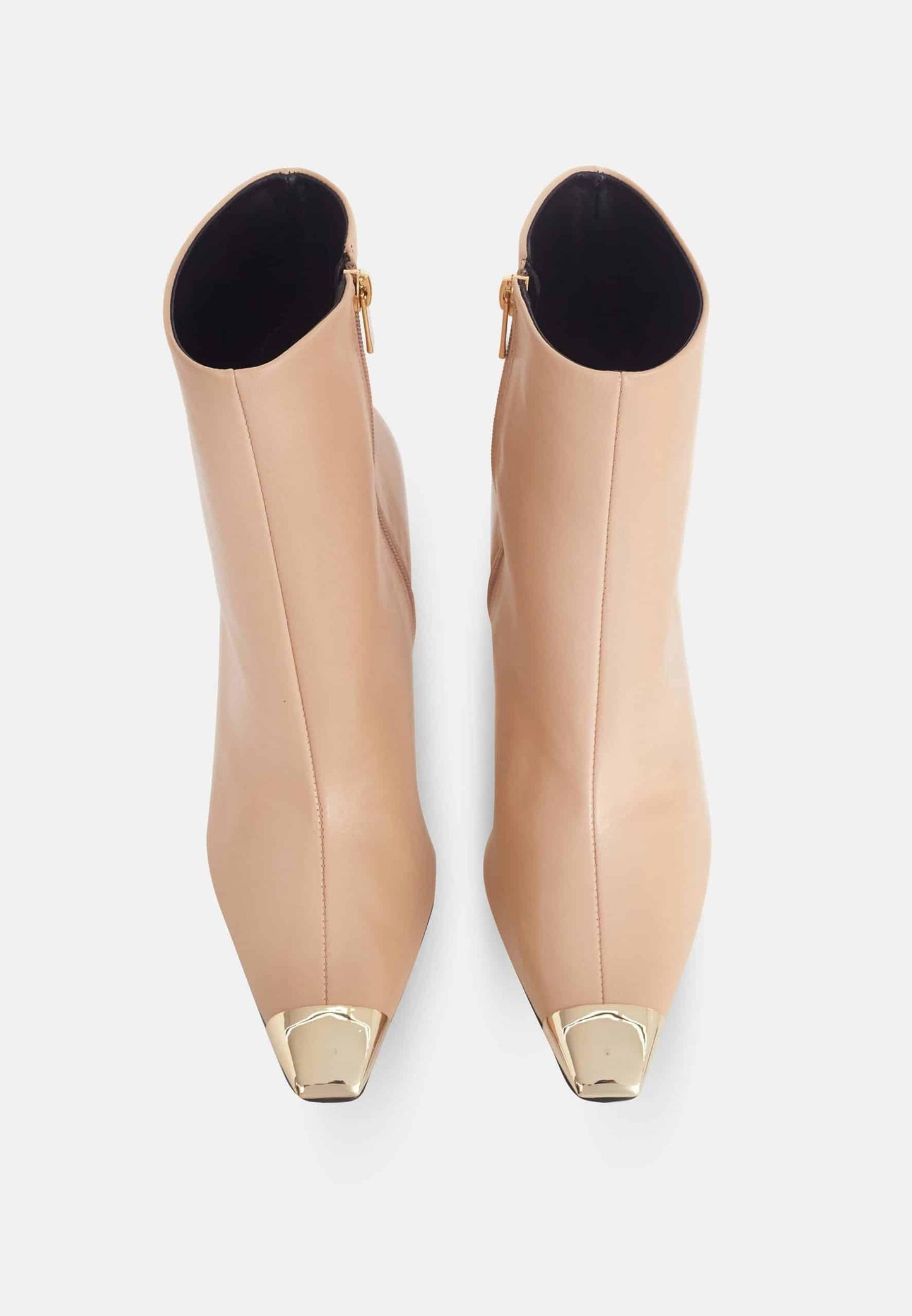 fachgo | Inga Calf Leather Ankle Boots Inga – 8.7cm Heeled Pointed-Toe