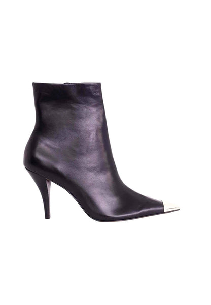 fachgo | Inga Calf Leather Ankle Boots Inga – 8.7cm Heeled Pointed-Toe