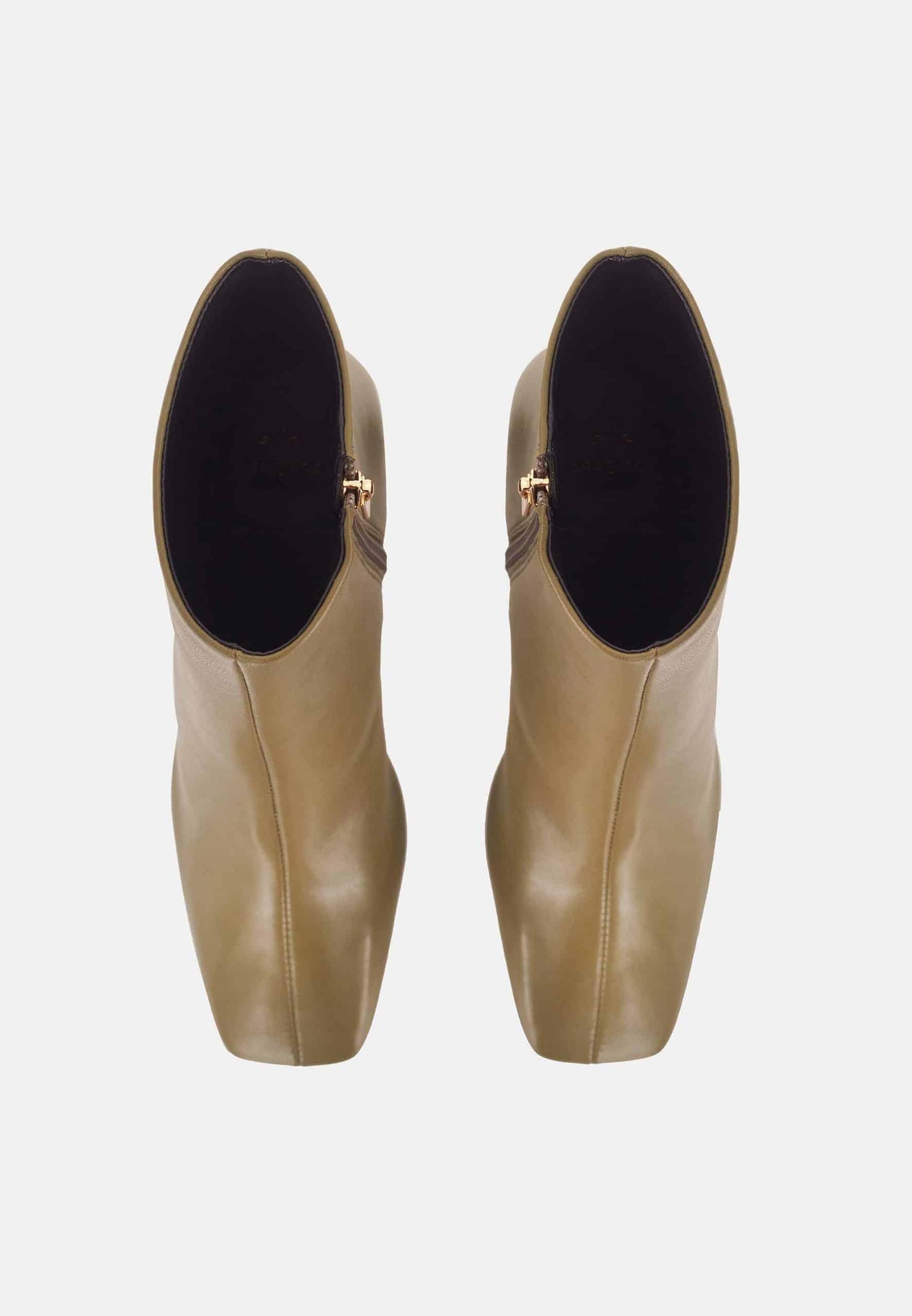 fachgo | Green Goat Leather Senna Boots – 7.6 cm Block Heel