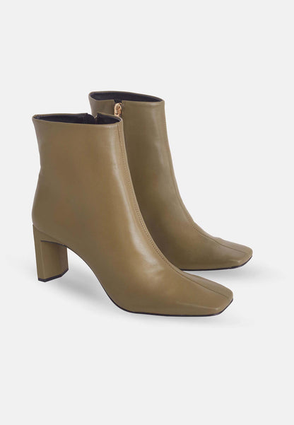 fachgo | Green Goat Leather Senna Boots – 7.6 cm Block Heel