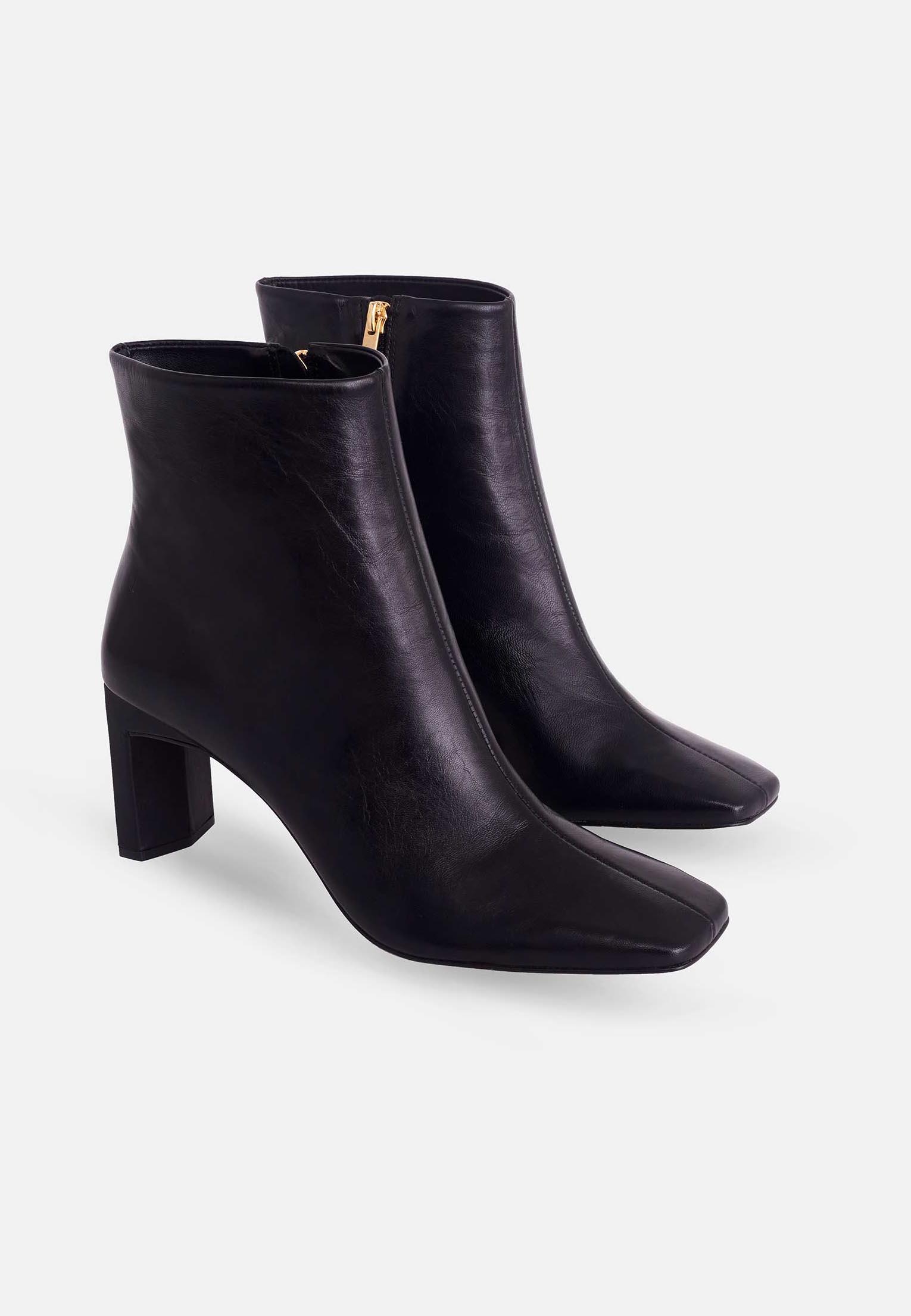 fachgo | Green Goat Leather Senna Boots – 7.6 cm Block Heel