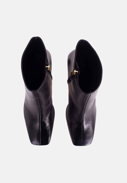fachgo | Green Goat Leather Senna Boots – 7.6 cm Block Heel