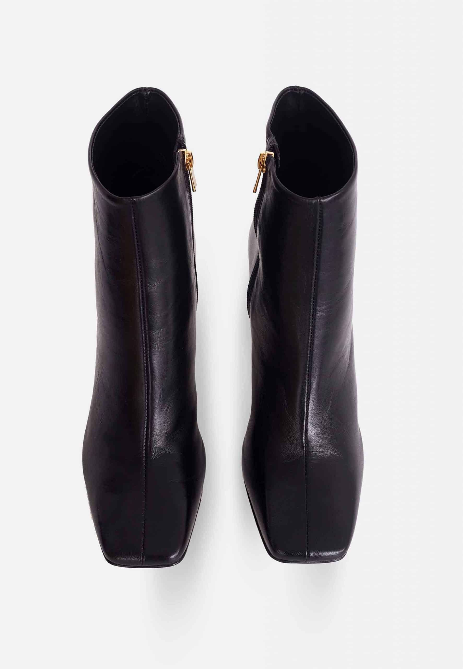 fachgo | Green Goat Leather Senna Boots – 7.6 cm Block Heel